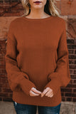 Rust Sassy Hollow-out Back Sweater - Mystique-Online