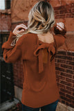 Rust Sassy Hollow-out Back Sweater - Mystique-Online