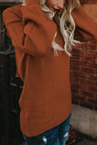 Rust Sassy Hollow-out Back Sweater - Mystique-Online