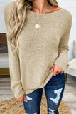 Beige Long Sleeve Regular Fit Sweater