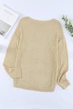 Beige Long Sleeve Regular Fit Sweater