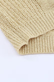 Beige Long Sleeve Regular Fit Sweater