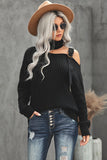 Black Strapped Turtleneck Sweater - Mystique-Online