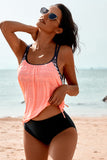 Light Pink Lined Drawstring Tankini - Mystique-Online