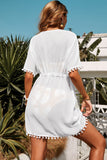 Deep V Neck Beach Cover Up - Mystique-Online