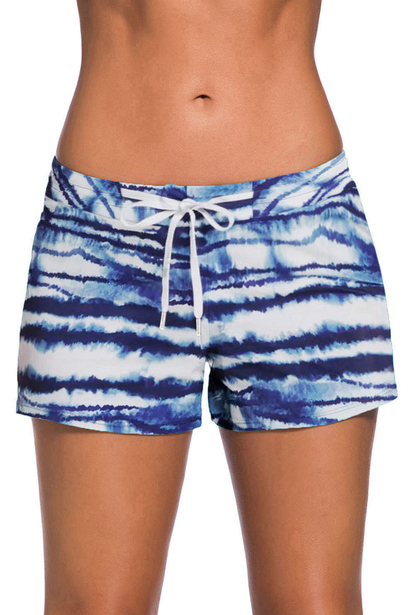 Blue Tie Dye Nylon Swim Shorts - Mystique-Online
