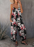 Floral Casual Wide Leg Jumpsuit - Mystique-Online