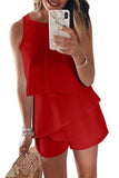 Red Ruffle Romper - Mystique-Online