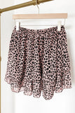 High Waisted Leopard Print  Ruffle Mini Skirt - Mystique-Online