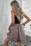 High Waisted Leopard Print  Ruffle Mini Skirt - Mystique-Online