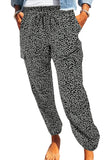 Safari Mood Leopard Print Pants Grey