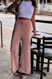 Pink High Waist Loose Fit Wide Leg Pants