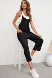 Black Straight Leg Pocketed Jumpsuit