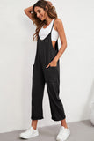 Black Straight Leg Pocketed Jumpsuit