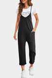 Black Straight Leg Pocketed Jumpsuit