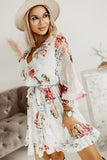 Elegant Ruffled Floral Mini dress